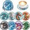 8-Piece Dragon 3D Diamond Coaster Kit with Holder – DIY Non-Slip Diamond Art for Adults, Christmas Gift